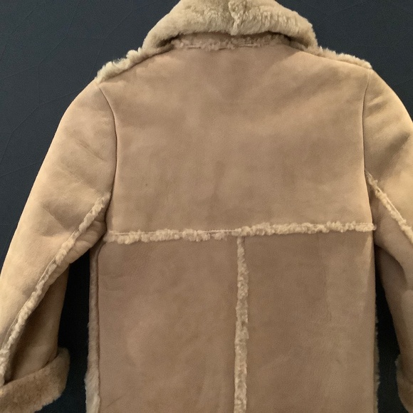 REAL SHEEPSKIN Coat UNISEX GIRLS /BOYS GIRLS  5-6 Y ,UK  made,switch buttons - Picture 13 of 15